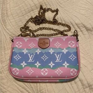 Pink and Blue Women's Bag